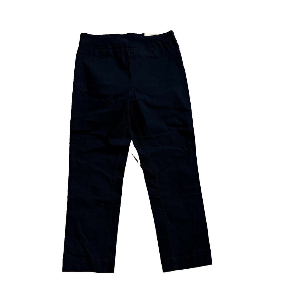 New Soft Surroundings Stretch Black Pants Hidden Tummy Panel Smoothing M NWT